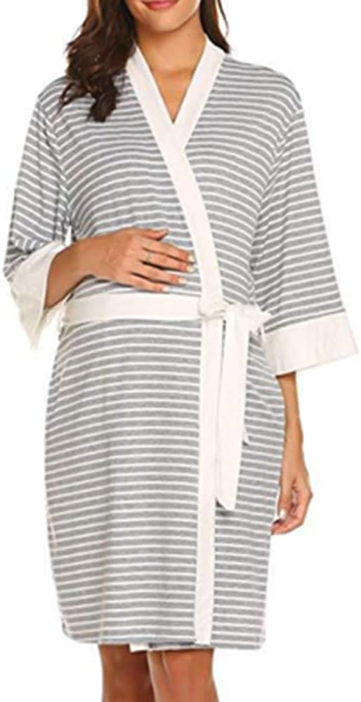 Maternity Robe, Nursing Robe, Maternity Room Childbirth Robe, Lace Dress