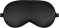 Sleep Mask Silk Eye Mask for Sleeping, Eye Cover Soft Satin Blindfold Adjustable Strap, Satin Blackout for Men & Women, Super Soft Eyeshade for Night Sleeping (Black)