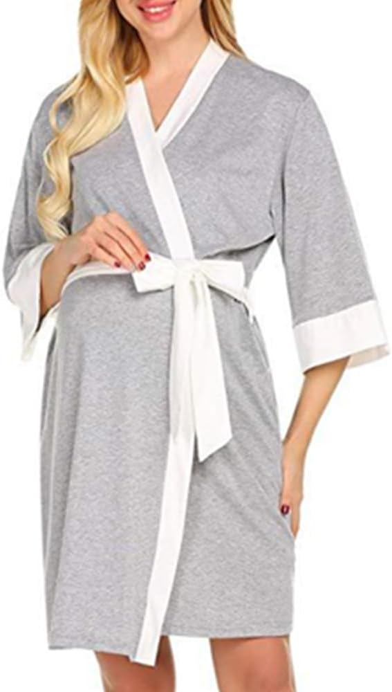 Maternity Robe, Nursing Robe, Maternity Room Childbirth Robe, Lace Dress