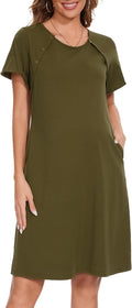 3-in-1 Nursing Robe, Short-Sleeved Dress Pajamas, Women's Robe
