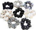 Set of 8 Scrunchies, Monotone, Hair Elastic, Selectable Gentle on Hair, High Elastic, Stylish, Adult, Women, Hair Accessories, Mother's Day Gift
