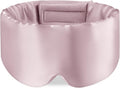 100% Mulberry Silk Sleep Mask Eye Mask for Man and Woman with Adjustable Headband, Full Size Large Sleep Mask & Blindfold for Total Blackout for All Night Sleep, Travel & Nap- Light Plum