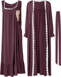 Two-Piece Lace Maternity Nursing Robe Set