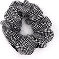 Sparkly Silver Crystal Embellished Scrunchie Hair Tie, Ponytail Holder